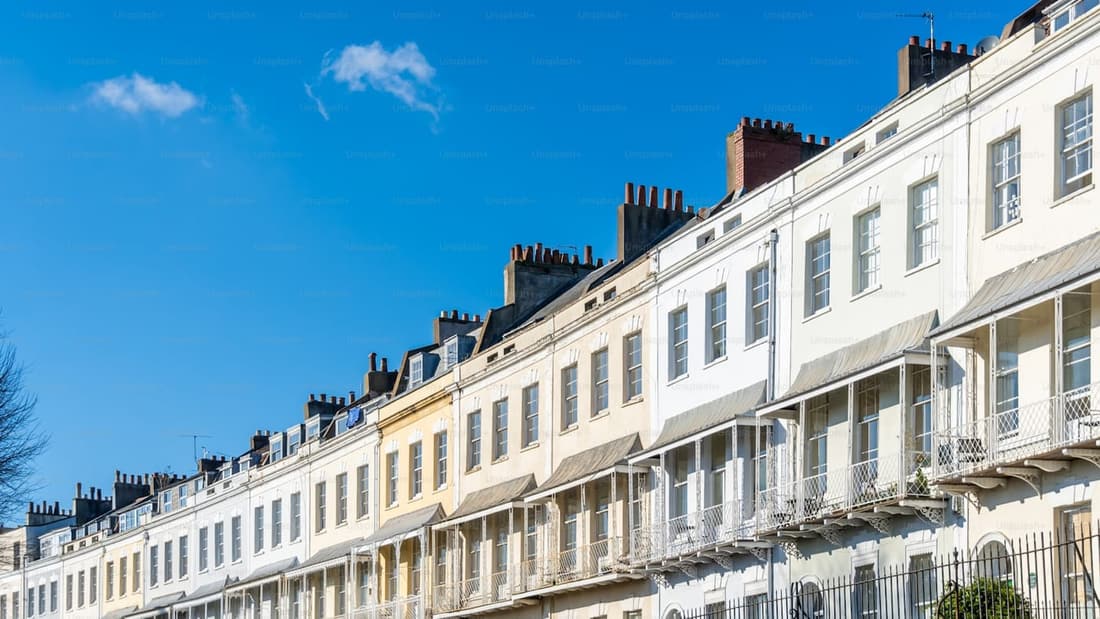 Historic building exterior in lime render